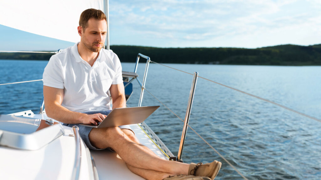 A travel advisor using AI tools to help with destination research for a luxury destination vacation.