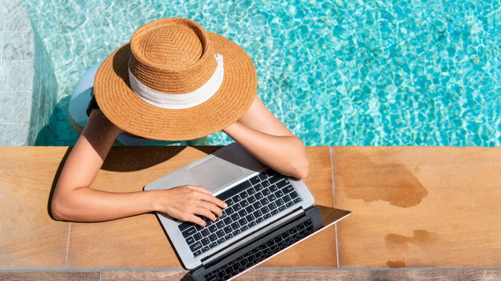 Luxury travel advisor creating consistent content with AI tools